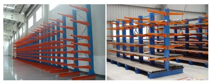 Steel Pipe and Lumber Storage Shelving Cantilever Heavy Storage Rack