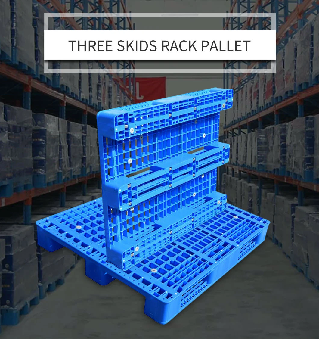 Wholesale OEM Industrial Heavy Duty Steel Reinforced Warehouse Rackable Storage Four Way Entry Durable HDPE Euro Plastic Pallets Price for Manufacturer/Supplier