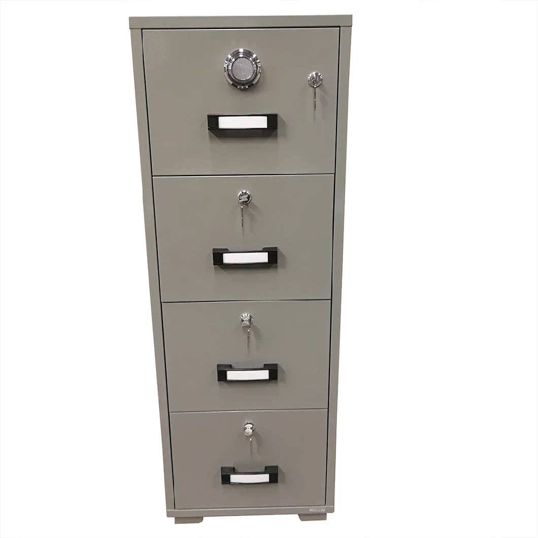 Fire Resistant Filing Cabinet with 4 Drawer for Office Use, Fireproof 4 Drawer Storage Cabinet, 4 Drawer File Cabinet