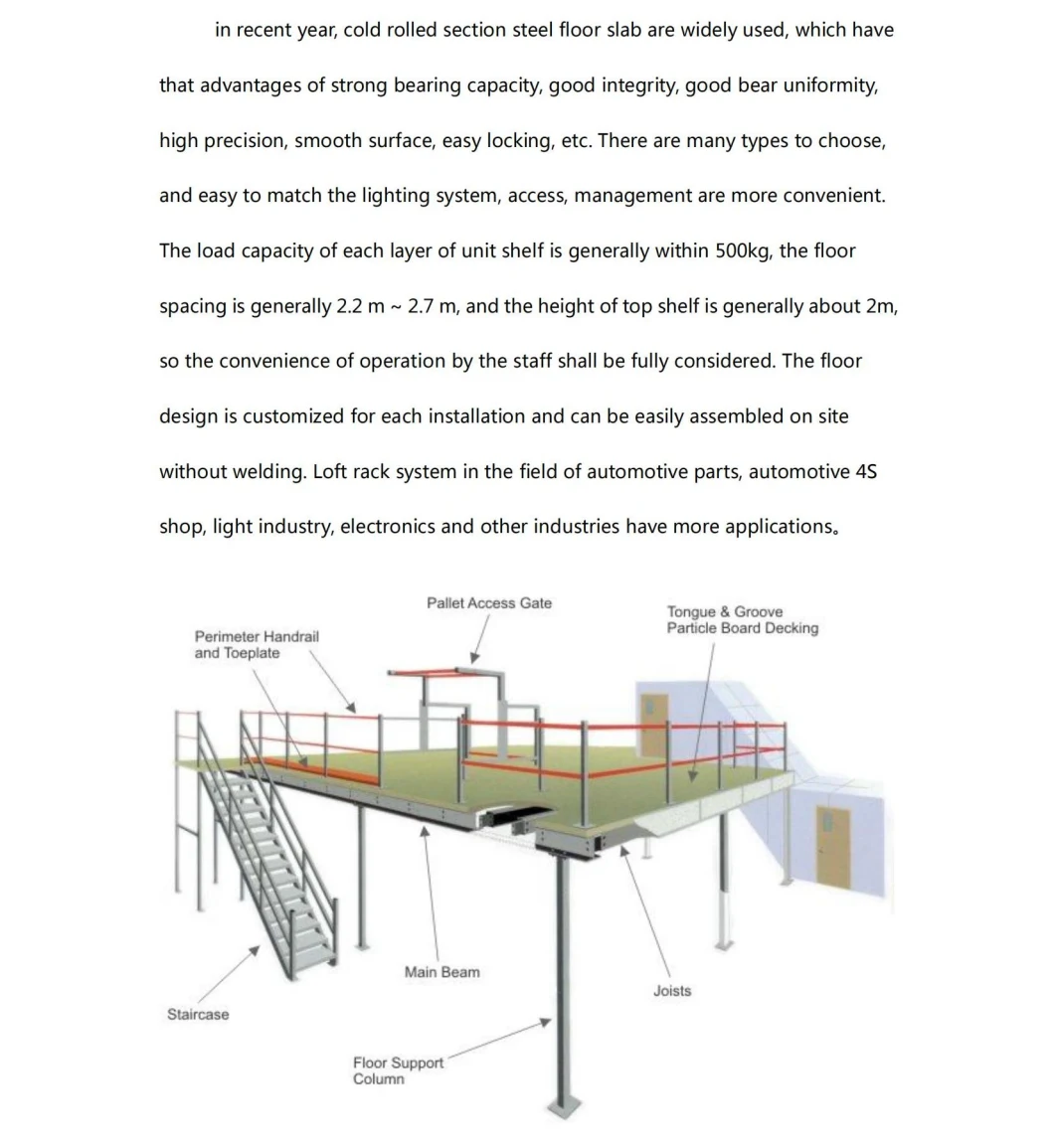 Warehouse Rack Multilayer Column Attic Loft Mezzanine Floor Platform Mezzanine Flooring Kits