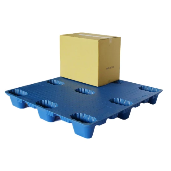高品質で安いフォークリフトプラスチックパレット耐湿性大型HDPE積み重ね可能リバーシブル耐久性のある収納トレイ販売